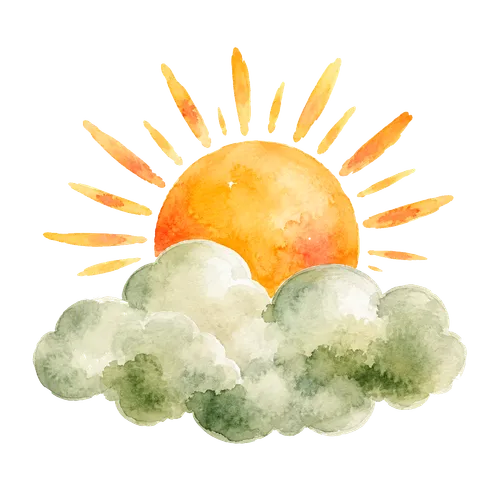Ilustración de acuarela: Clima
