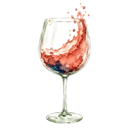Ilustración de acuarela: Un último drink