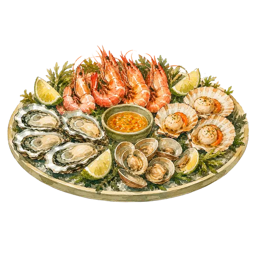 Ilustración de acuarela: Dónde comer