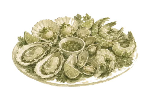 Ilustración de acuarela: Dónde comer