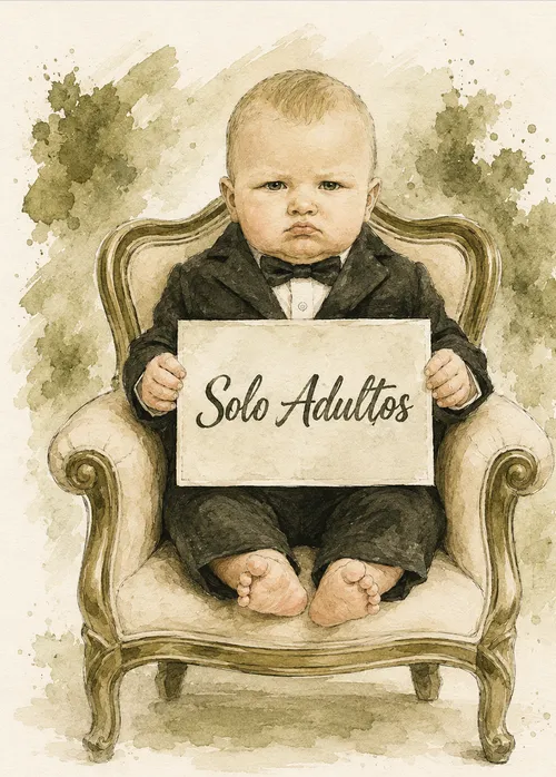 Ilustración de acuarela: Solo adultos